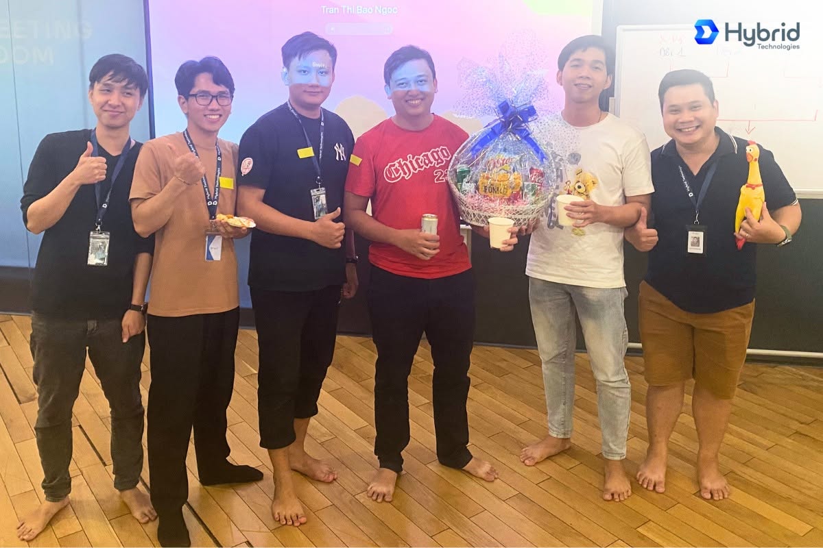 Team activity during the Fresher period at Hybrid Technologies